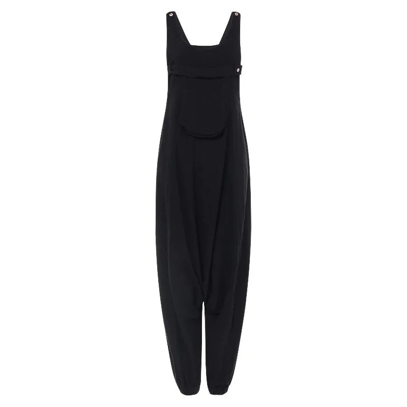 Women's Casual Cotton Sleeveless Jumpsuit
