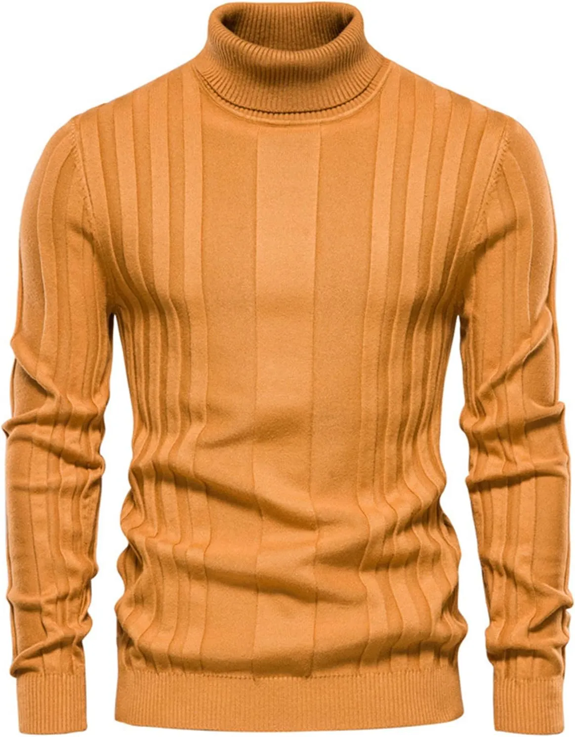 Womens Casual Turtleneck Oversized Knit Sweater 2024 Plus Size Winter Ribbed Knit Sweater Tops Cotton Jumper Blouse