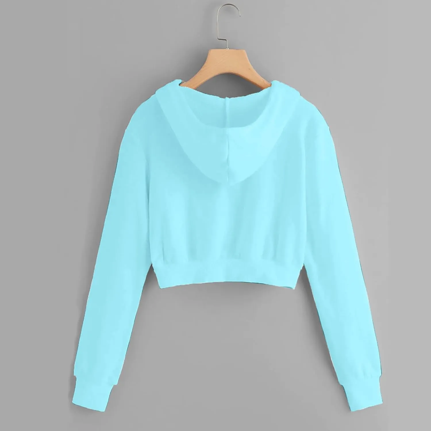 Womens Cropped Hoodie Zip Up Cropped Sweatshirts Hoodies Fashion Fall Outfits Drawstring Casual Y2K Workout Jackets