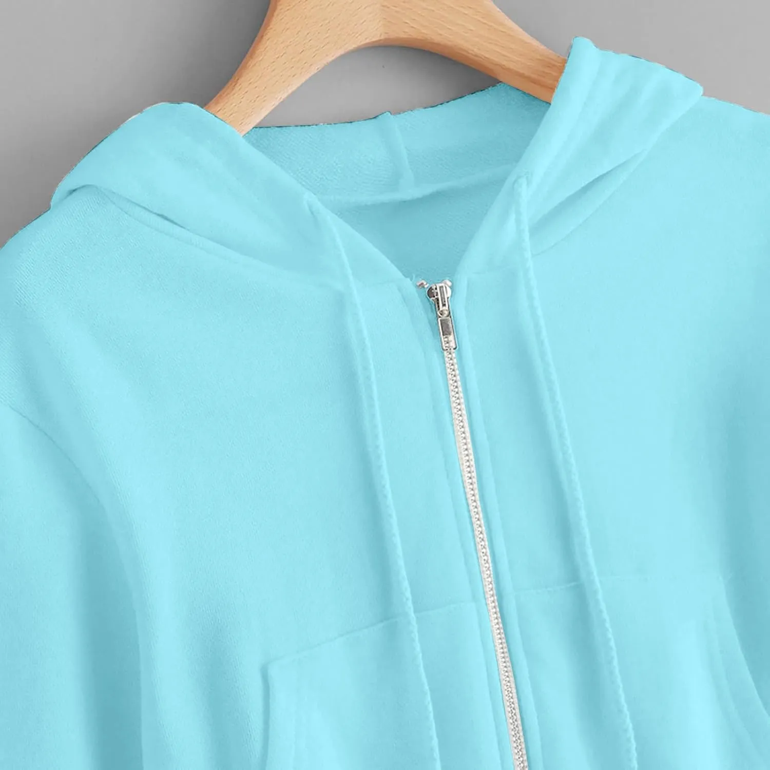 Womens Cropped Hoodie Zip Up Cropped Sweatshirts Hoodies Fashion Fall Outfits Drawstring Casual Y2K Workout Jackets