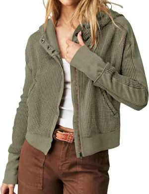 Womens Cropped Jackets 2023 Fashion Zipper Sweatshirts Hoodies Button Neck Plain Tops Fall Outfits Winter Clothes