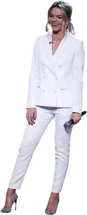 Women's Double Breasted Suit Tailored Fit for Performance Formal Wear Jacket & Pants