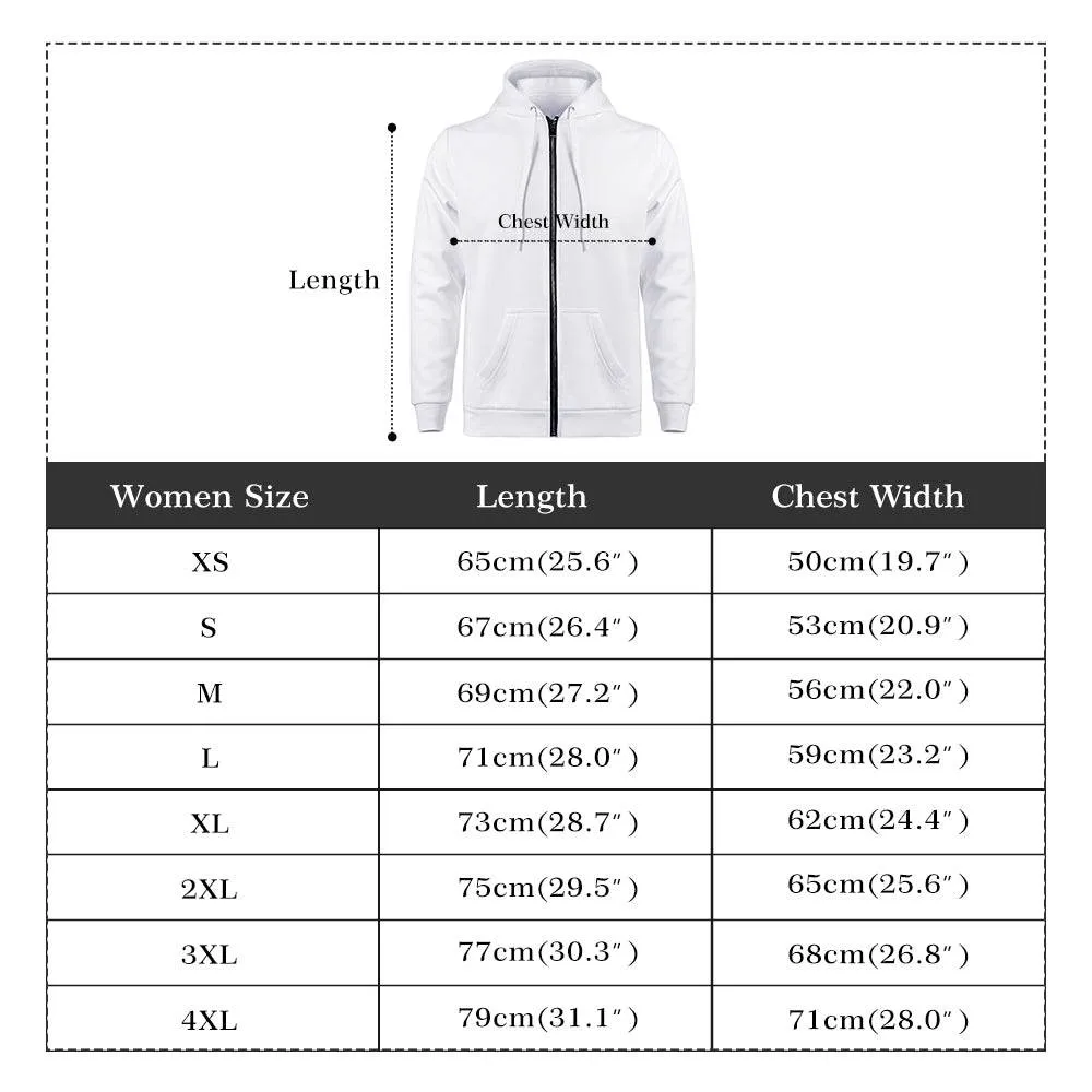 Womens Halloween Bats Classic Zip Up Hoodie