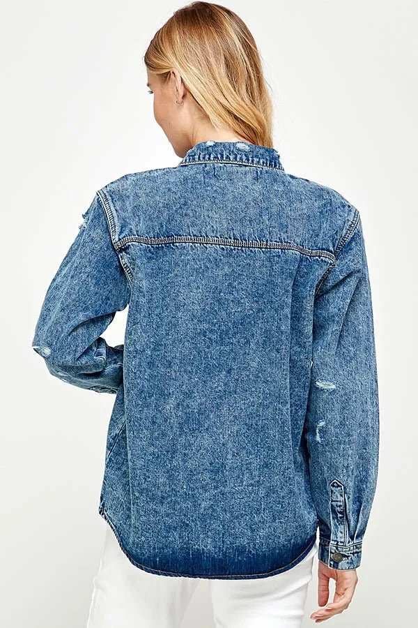 Women's Long Sleeve Denim Shirts