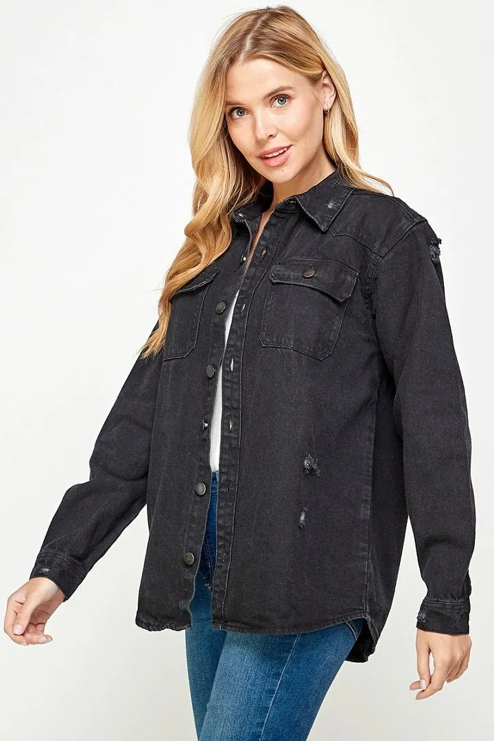 Women's Long Sleeve Denim Shirts