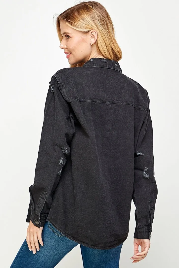 Women's Long Sleeve Denim Shirts