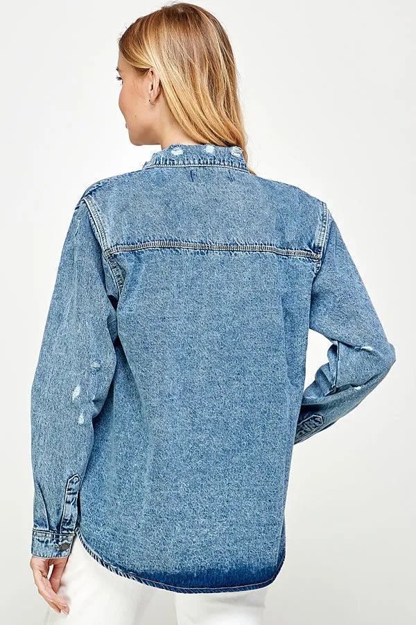 Women's Long Sleeve Denim Shirts
