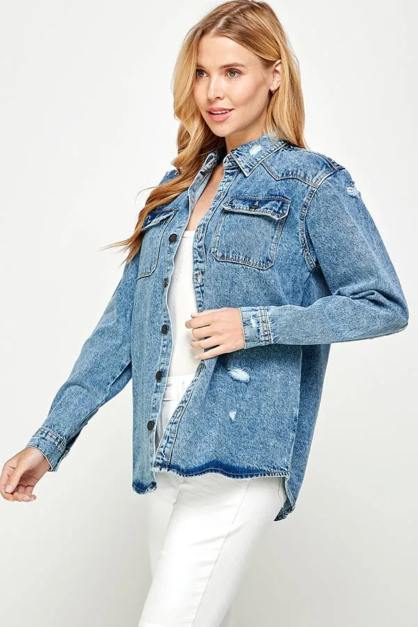 Women's Long Sleeve Denim Shirts