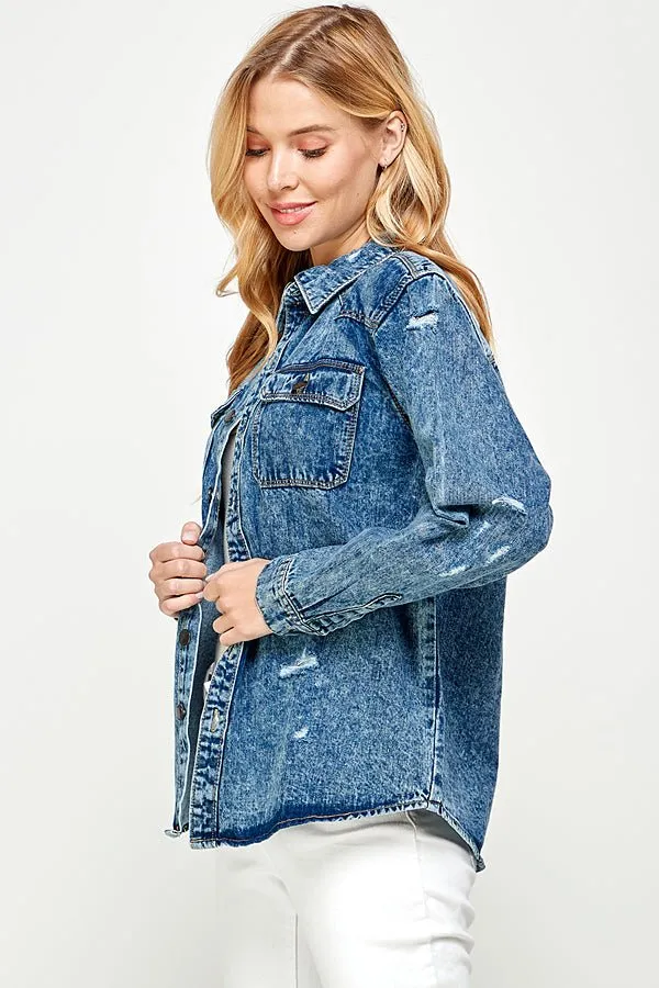 Women's Long Sleeve Denim Shirts