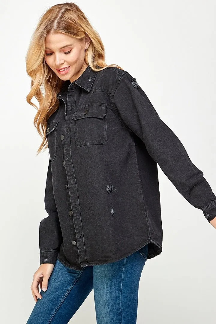 Women's Long Sleeve Denim Shirts