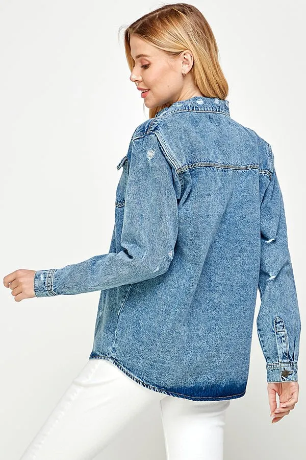 Women's Long Sleeve Denim Shirts