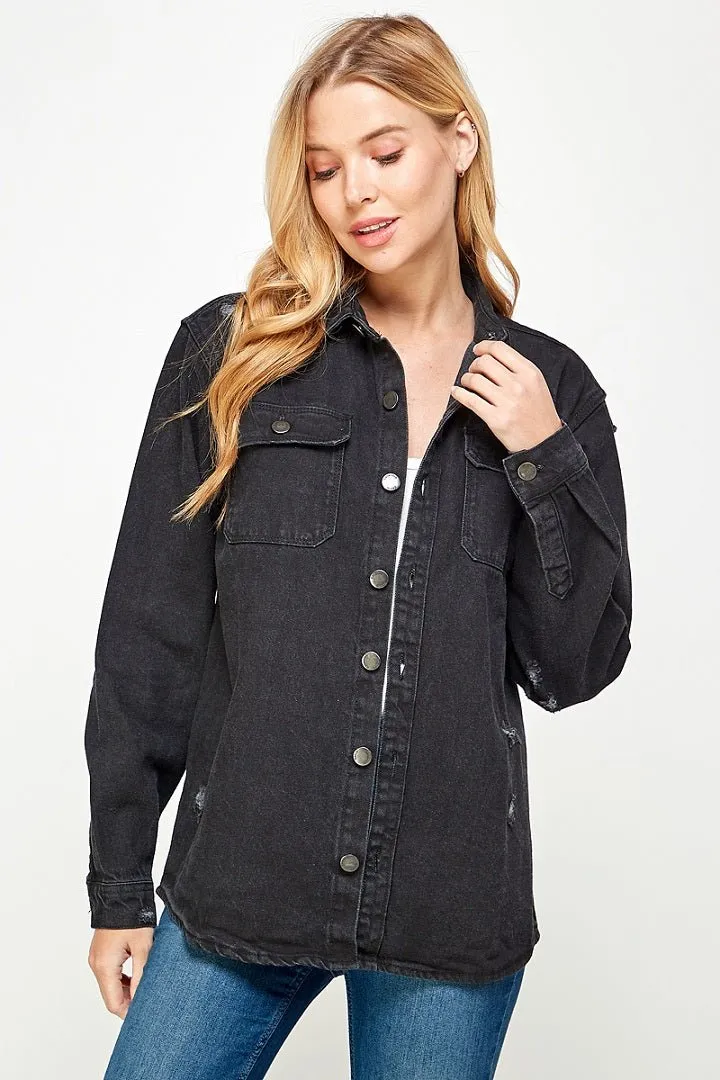 Women's Long Sleeve Denim Shirts