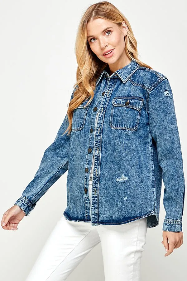 Women's Long Sleeve Denim Shirts