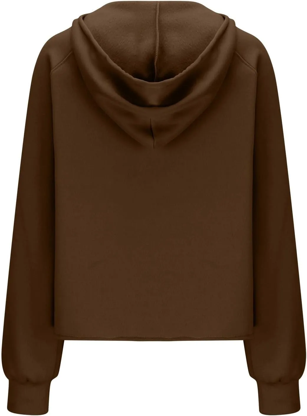 Womens Long Sleeve Hooded Sweatshirts Casual Half Zip Pullover Fashion Fall Outfits Fleece Cropped Jackets Outerwear