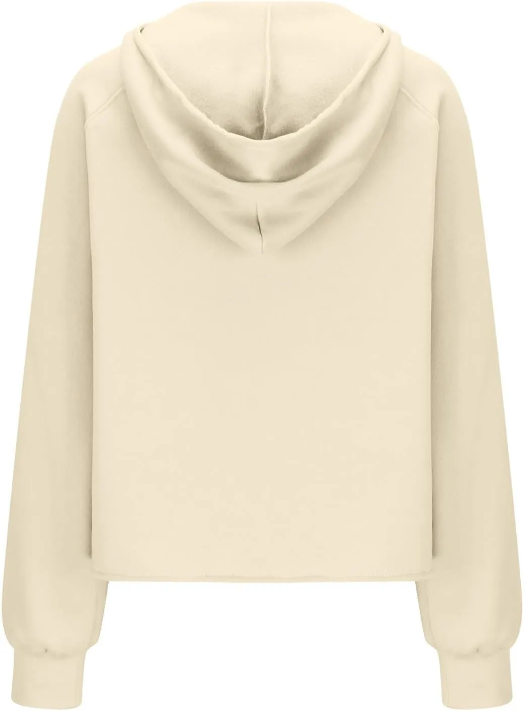 Womens Long Sleeve Hooded Sweatshirts Casual Half Zip Pullover Fashion Fall Outfits Fleece Cropped Jackets Outerwear