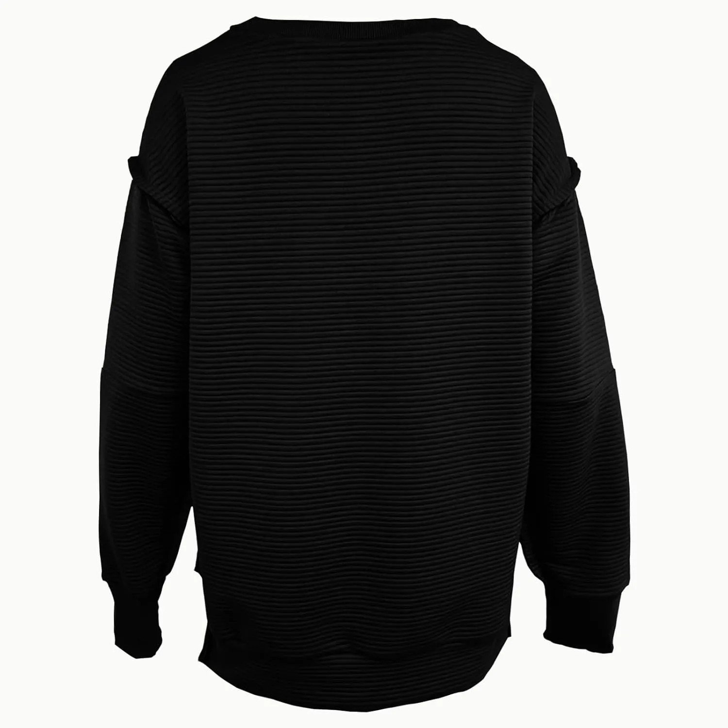 Womens Oversized Sweatshirts Hoodies Fall 2024 Outfits Crewneck Long Sleeve Casual Loose Fit Side Slit Pullover Tops