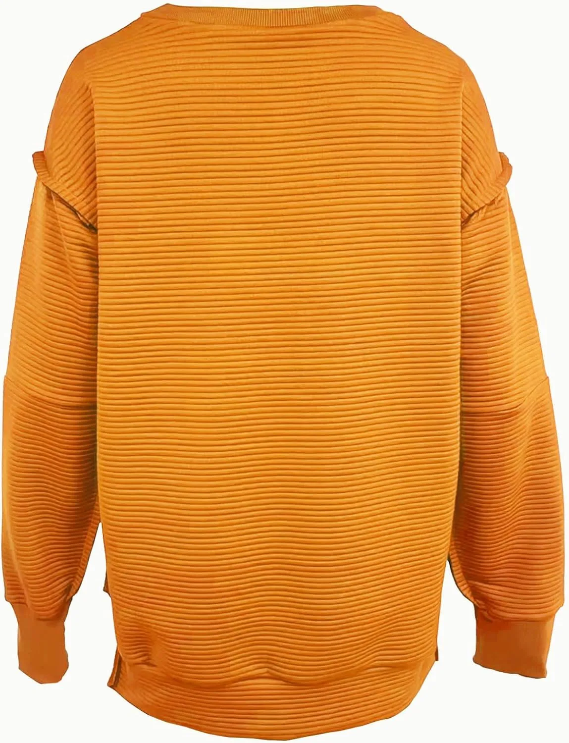 Womens Oversized Sweatshirts Hoodies Fall 2024 Outfits Crewneck Long Sleeve Casual Loose Fit Side Slit Pullover Tops