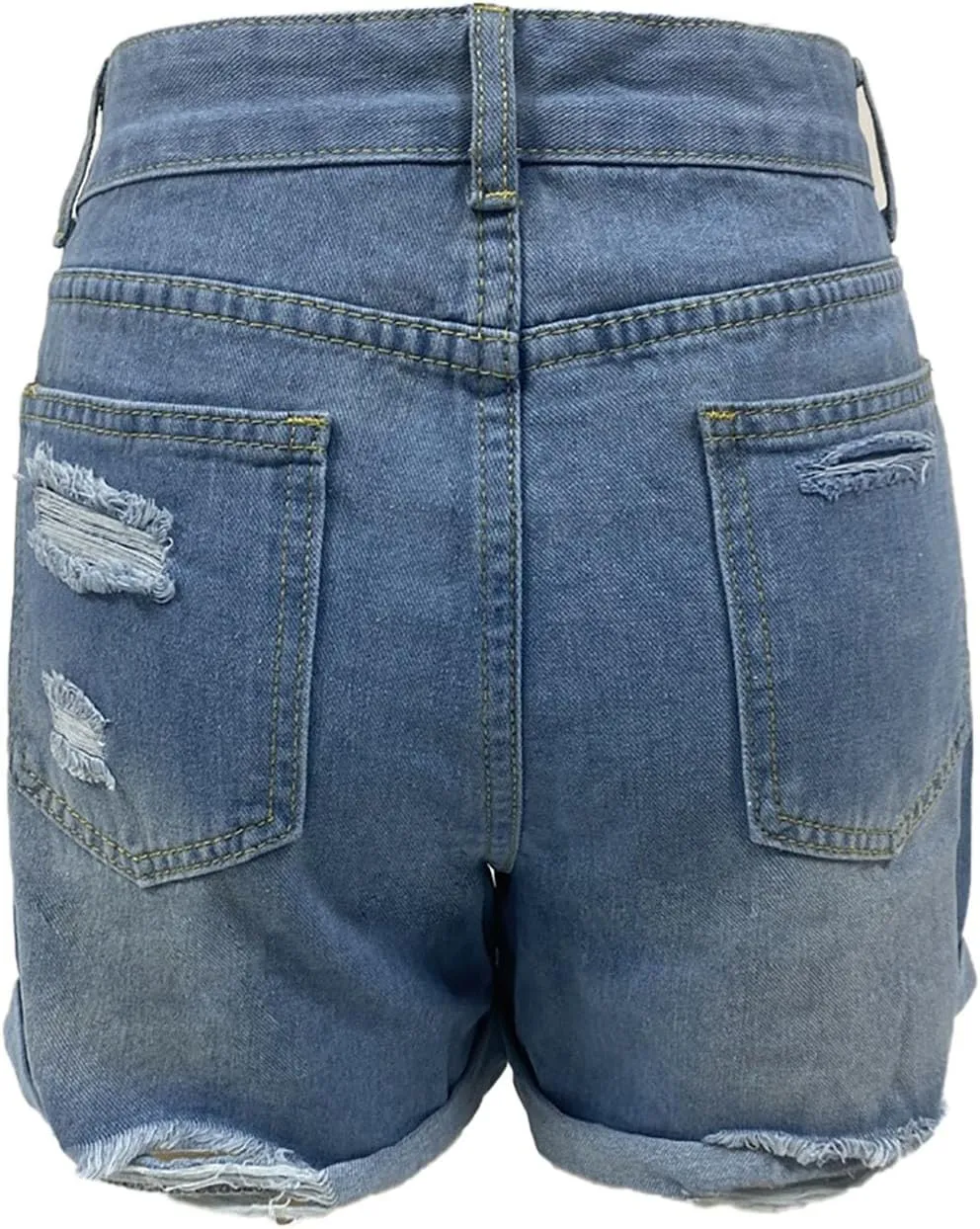 Women's Ripped Denim Shorts Trendy High Waisted Casual Summer Y2k Stretchy Baggy Girls Distressed Raw Hem Jean Shorts
