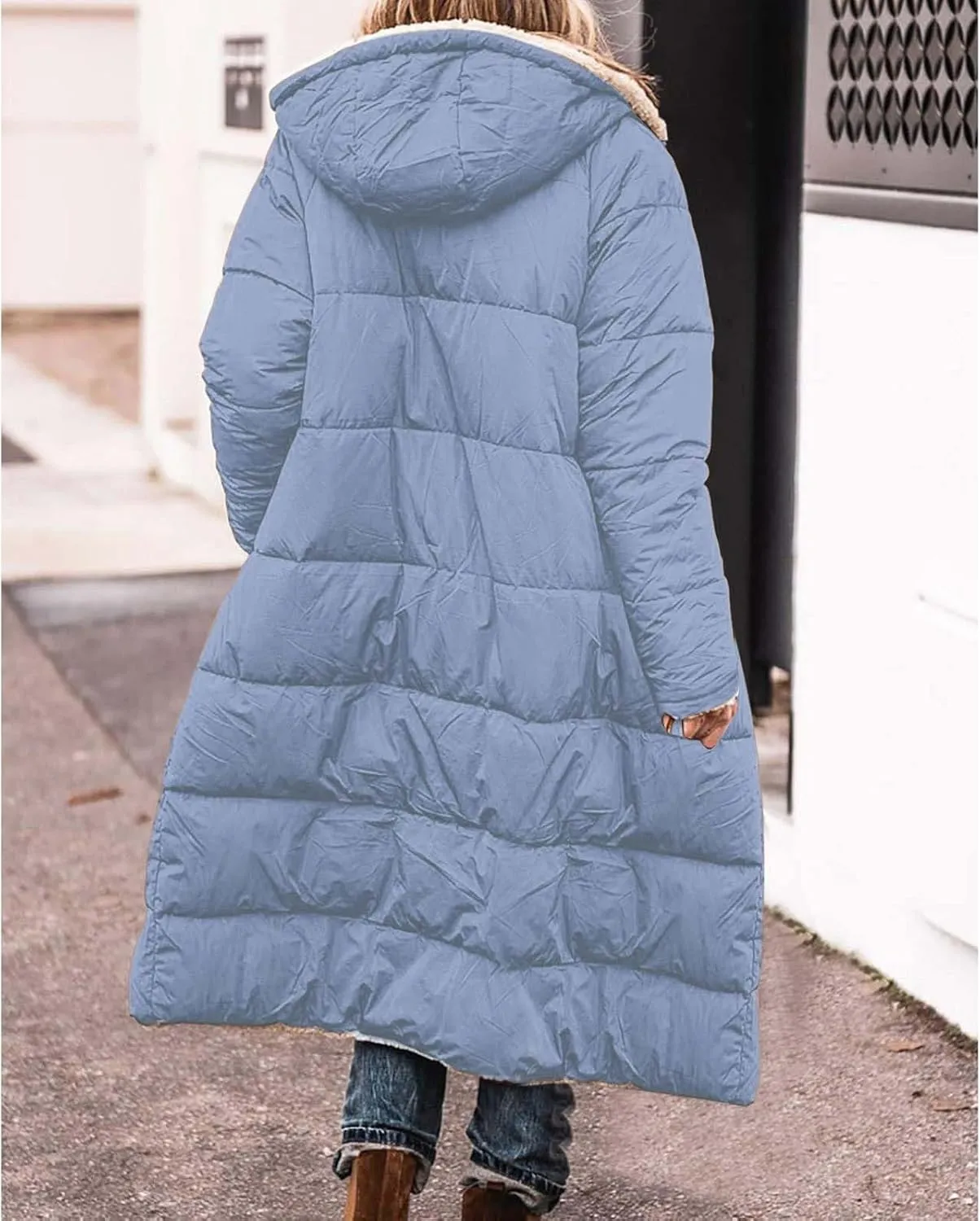 Women's Ski Jacket Winter Snow Coat Faux Fur Removable Hood Fleece Jackets Outerwear Lined Warm Cotton Coats
