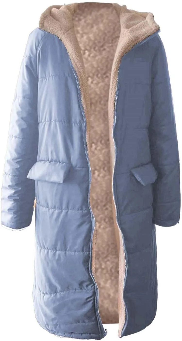 Women's Ski Jacket Winter Snow Coat Faux Fur Removable Hood Fleece Jackets Outerwear Lined Warm Cotton Coats