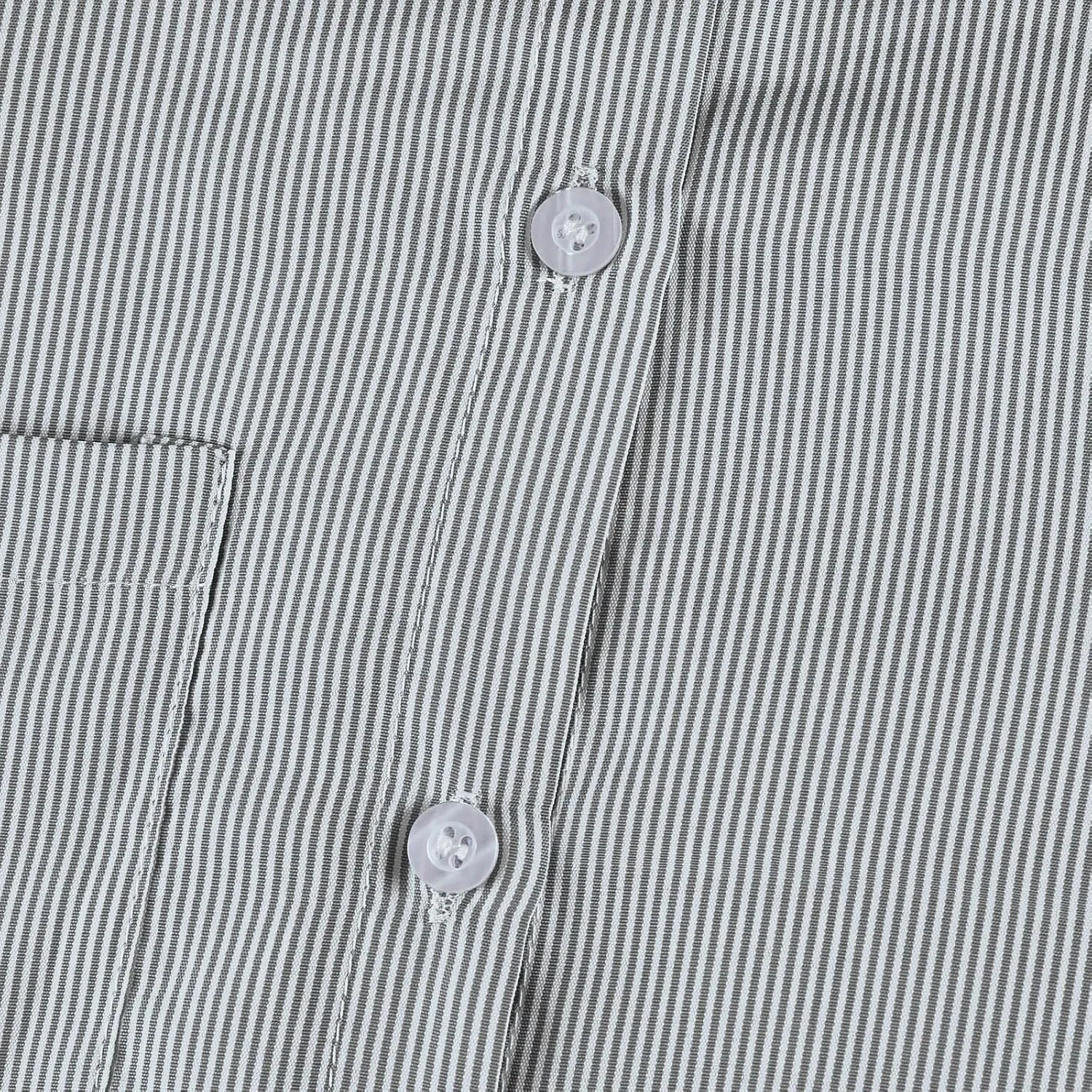 Women's Smocked Cuffed Striped Boyfriend Oversized Shirt with Pocket 2024 Trendy Casual Collar Long Sleeve Blouse Tops