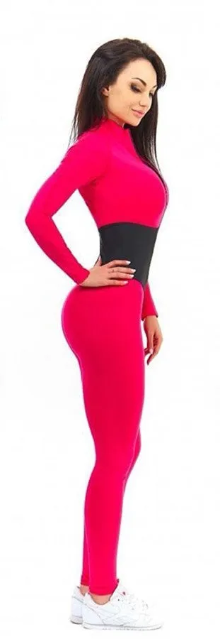 Women's Spring/Autumn Slim Fitness Bodysuit With Turtleneck