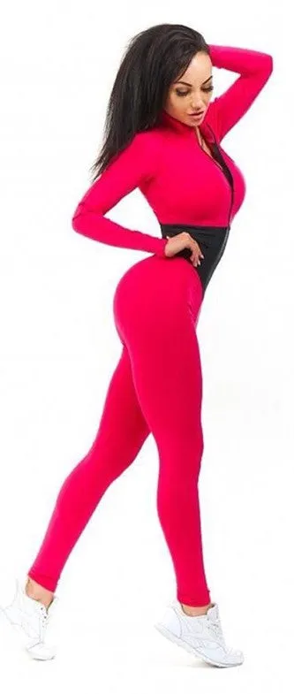 Women's Spring/Autumn Slim Fitness Bodysuit With Turtleneck
