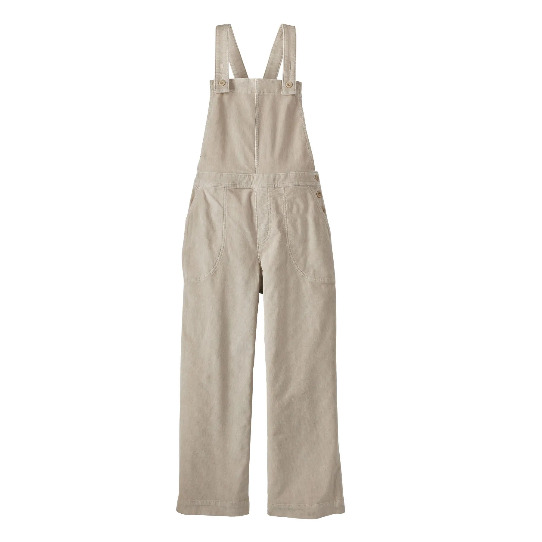 Womens Stand Up Cropped Corduroy Overalls