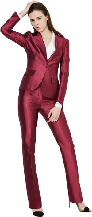 Women's Tailored Fit Suit One Button for Homecoming Christmas Jacket & Pants