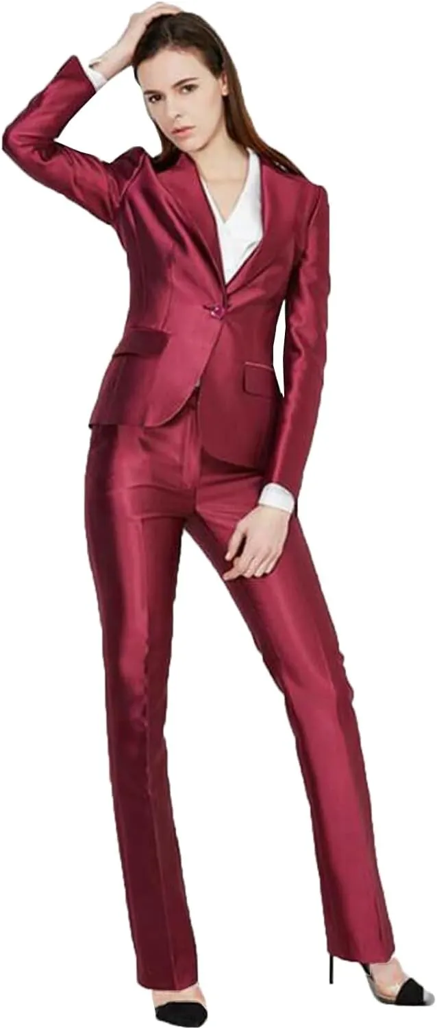 Women's Tailored Fit Suit One Button for Homecoming Christmas Jacket & Pants