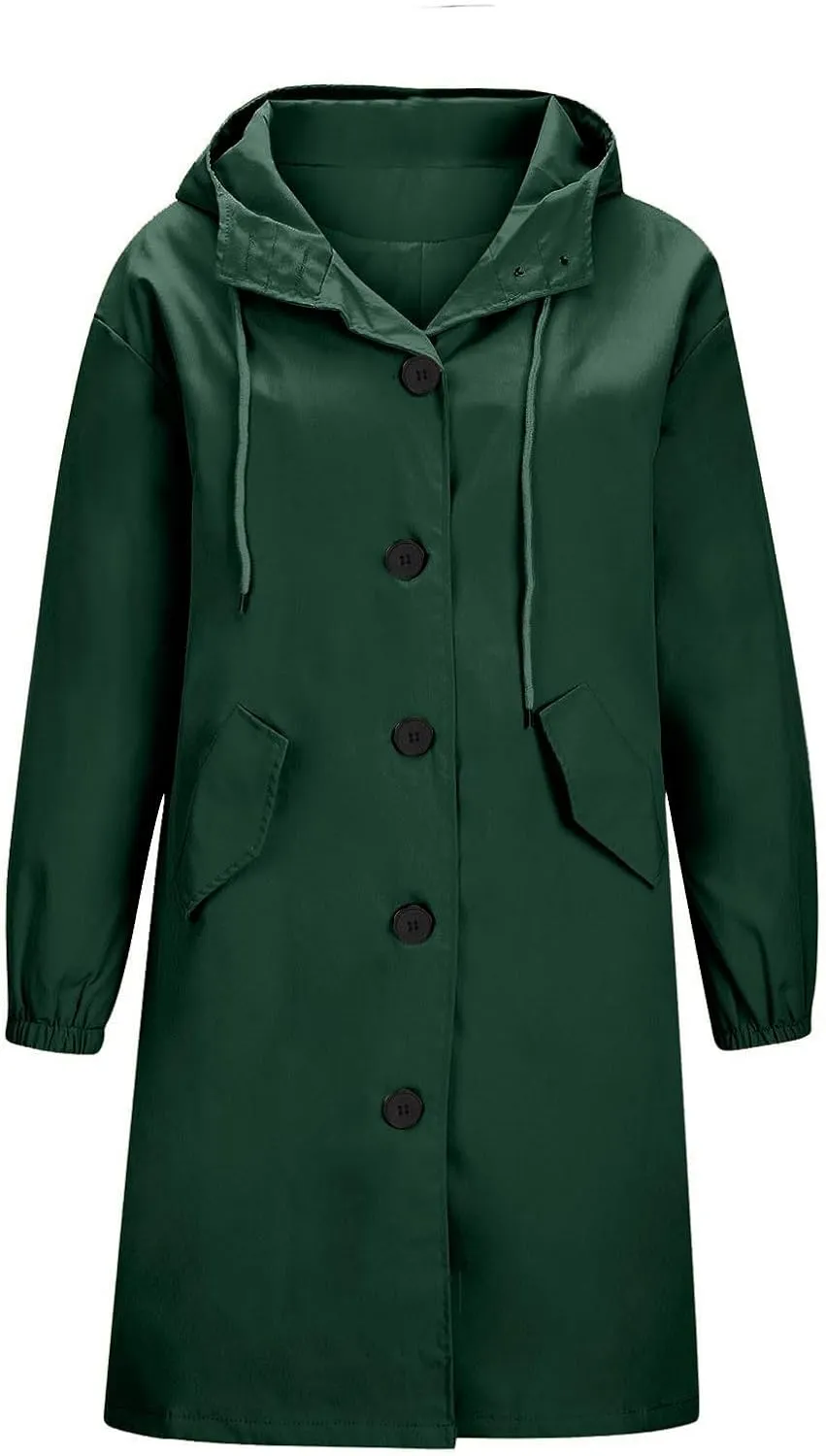 Women's Trench Coats Plus Size Casual Rain Jacket Fashion Winter Hooded Oversized Long Windbreaker Jackets Outerwear