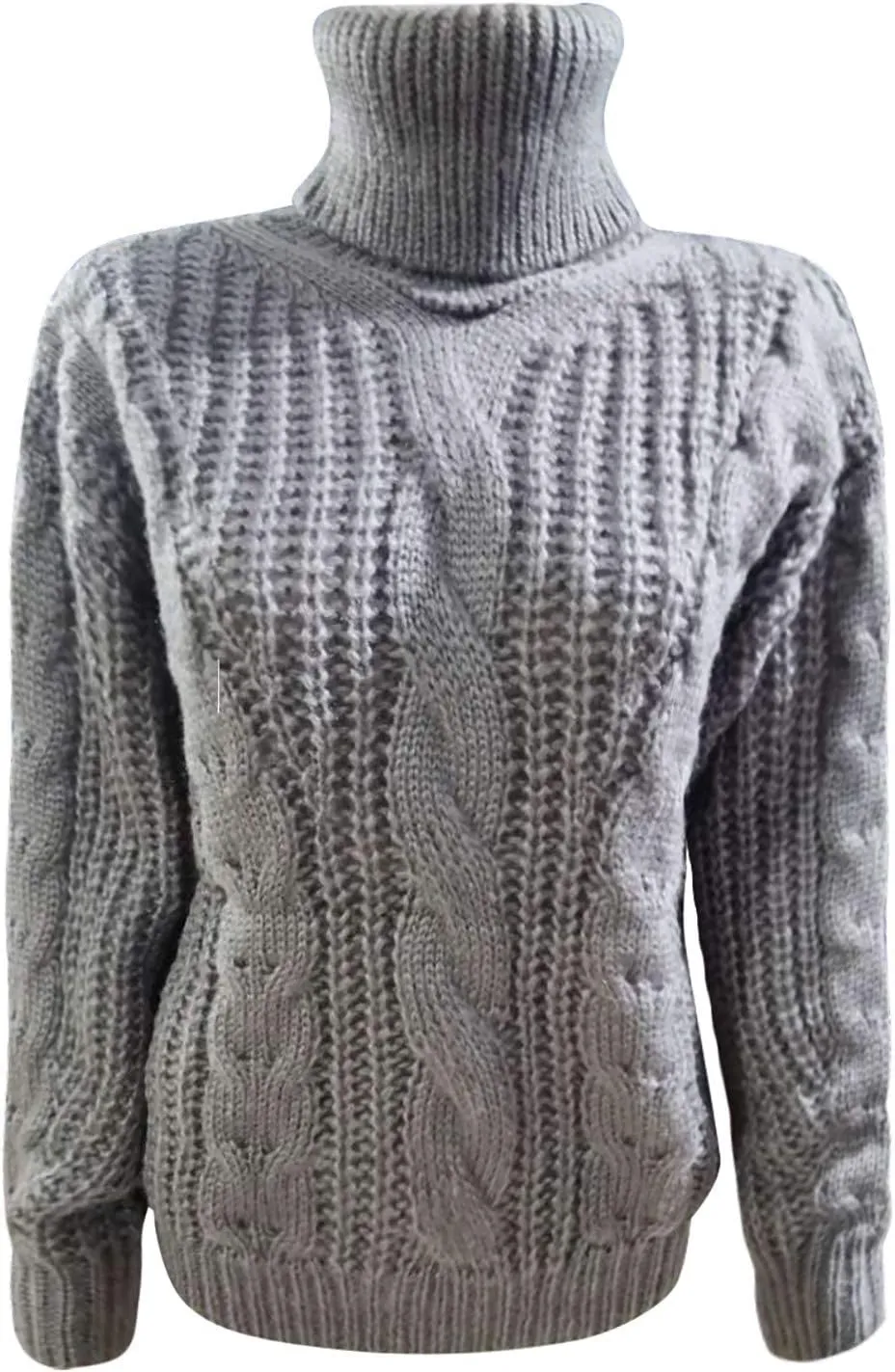 Women's Turtleneck Sweater Loose Oversized Pullover Warm Thicken Thermal Blouse Winter Solid Stretch Shirt