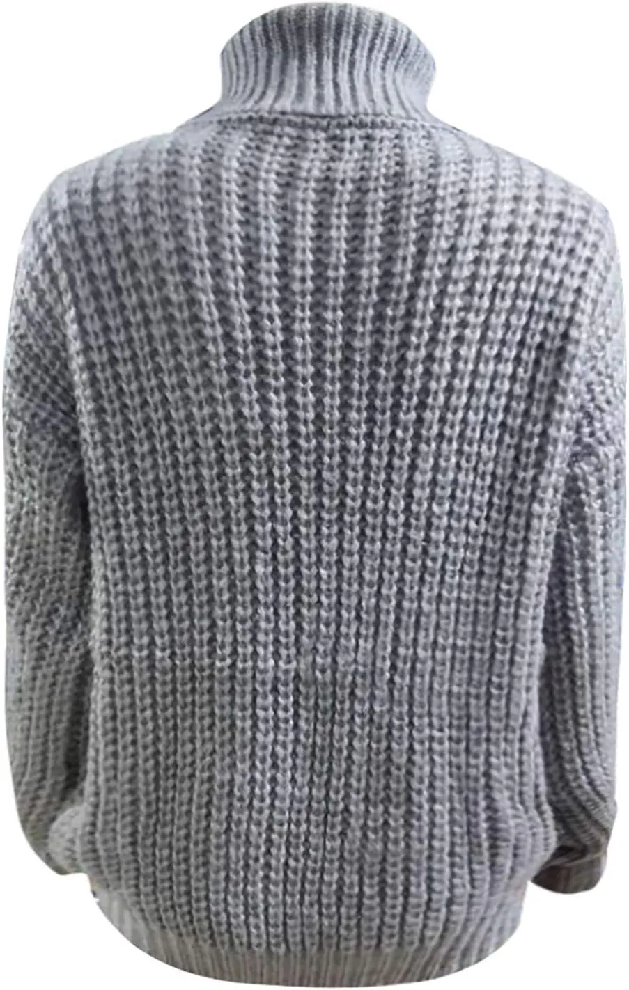 Women's Turtleneck Sweater Loose Oversized Pullover Warm Thicken Thermal Blouse Winter Solid Stretch Shirt
