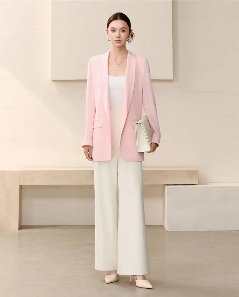 Women's Two Pieces Suit Shawl Lapel Office Work Tuxedos Jacket Pants Tailored Fit