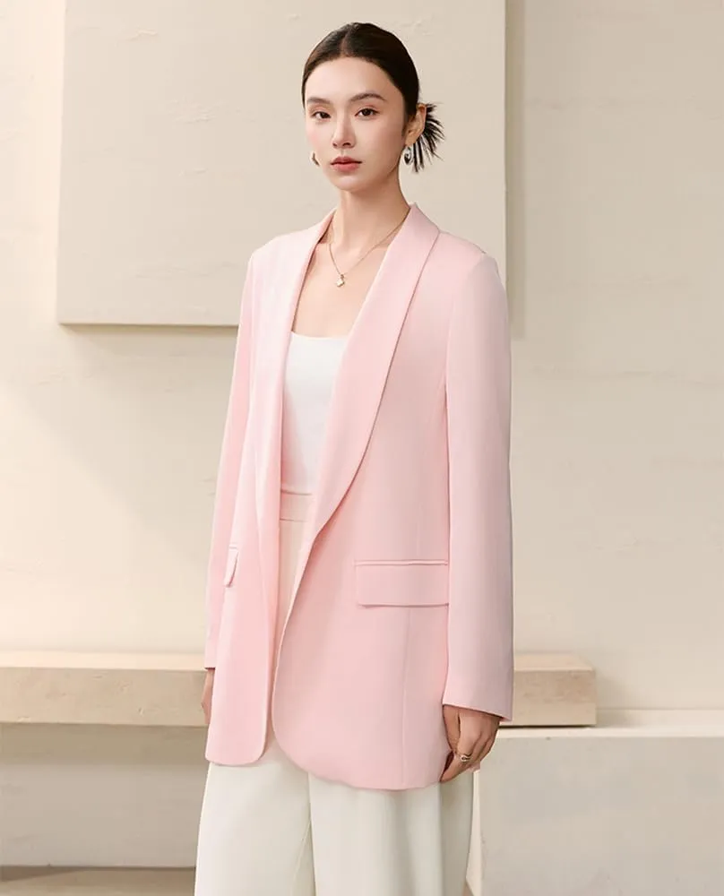 Women's Two Pieces Suit Shawl Lapel Office Work Tuxedos Jacket Pants Tailored Fit