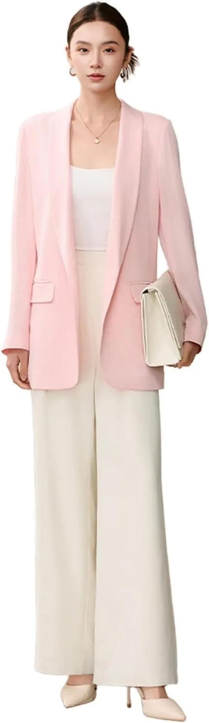 Women's Two Pieces Suit Shawl Lapel Office Work Tuxedos Jacket Pants Tailored Fit