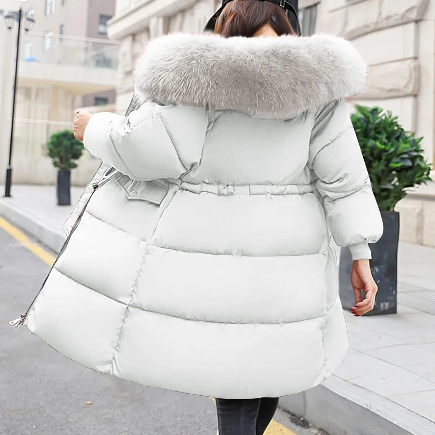 Women's Warm Winter Coats Oversized Shearling Fleece Fleece Jackets Outerwear Windproof Windbreaker Hooded Coats