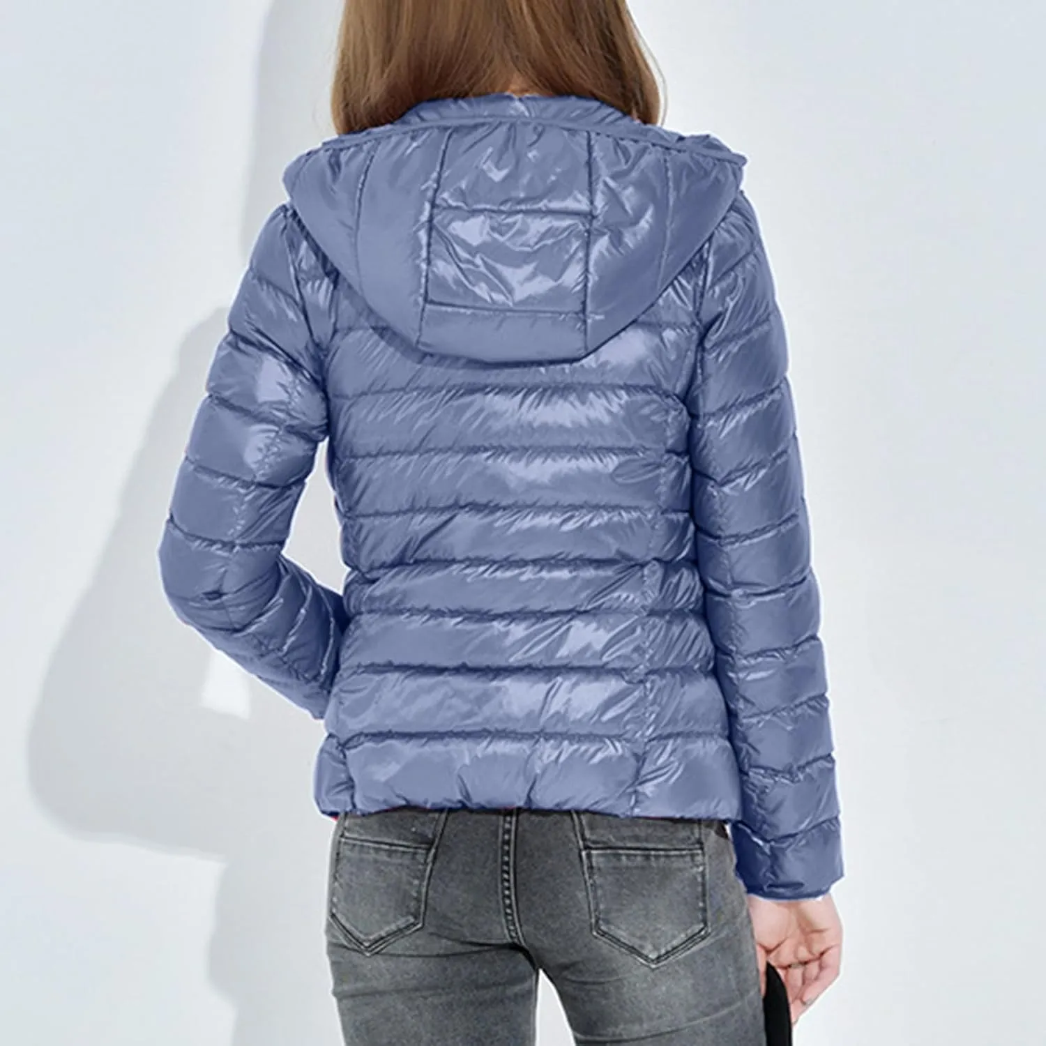 Womens Winter Coats Hooded Lightweight Packable Puffer Jackets Casual Warm Down Coats Parka Quilted Jackets Outerwear