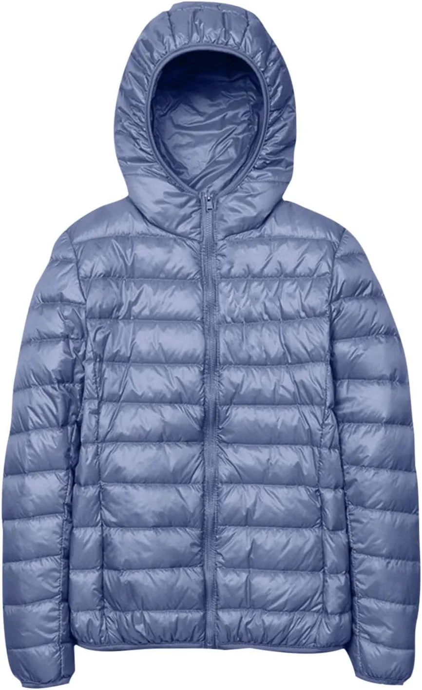 Womens Winter Coats Hooded Lightweight Packable Puffer Jackets Casual Warm Down Coats Parka Quilted Jackets Outerwear