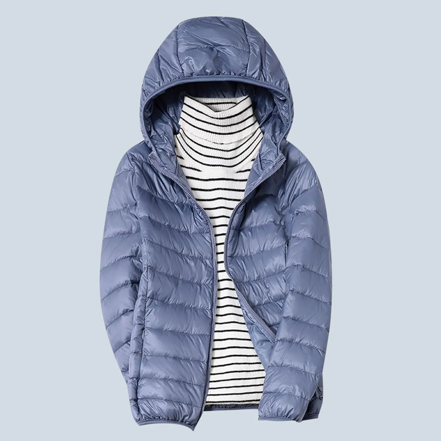 Womens Winter Coats Hooded Lightweight Packable Puffer Jackets Casual Warm Down Coats Parka Quilted Jackets Outerwear