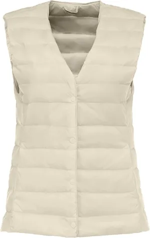 Womens Winter Vest Puffer Down Vests Warm Sleeveless Winter 2023 Lightweight Coat Button Down Jackets Outerwear Coats