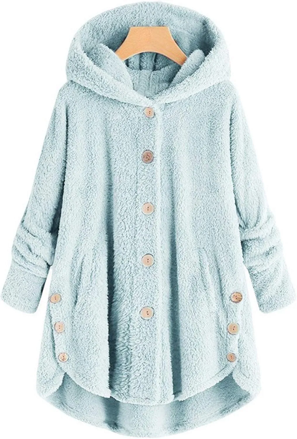 Women's Winter Warm Coat Jacket Outwear Cardigan Coat Double Sided Velvet Hooded Coat Open Front Cardigan, S-3XL