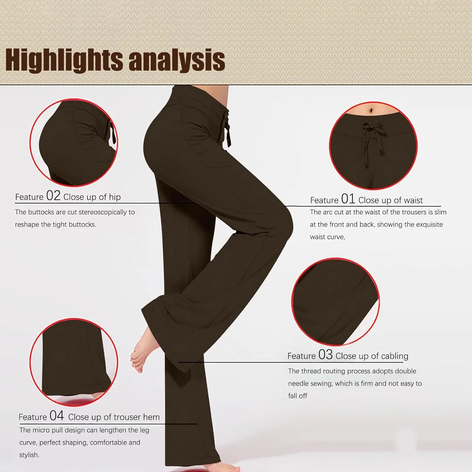 Womens Yoga Sweatpants Wide Leg High Waisted Lounge Pajamas Pants Comfy Workout Pants Loose Stretch Dress Work Pants