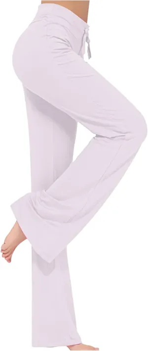 Womens Yoga Sweatpants Wide Leg High Waisted Lounge Pajamas Pants Comfy Workout Pants Loose Stretch Dress Work Pants