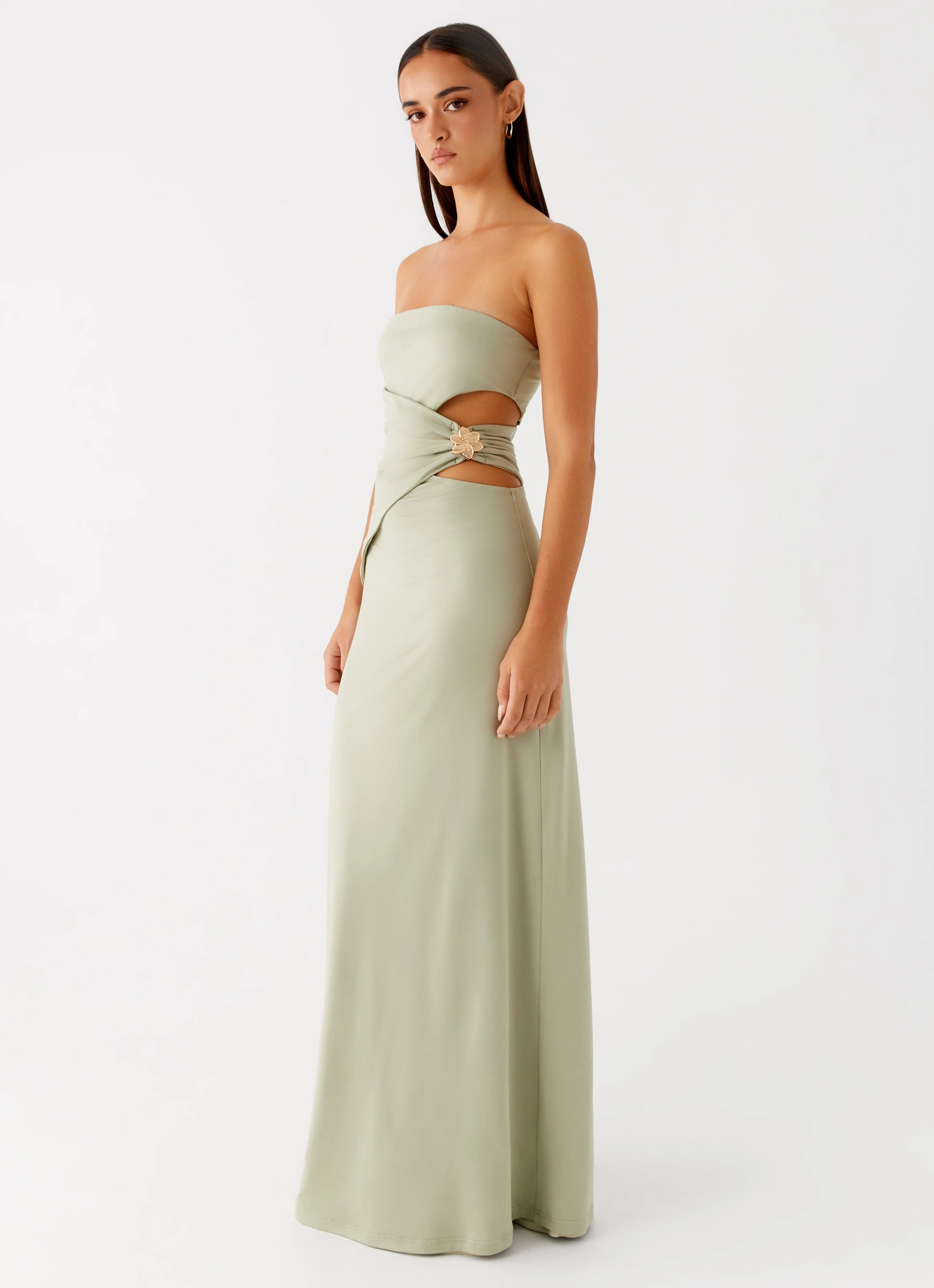 Anetta Maxi Dress - Sage Silky Form