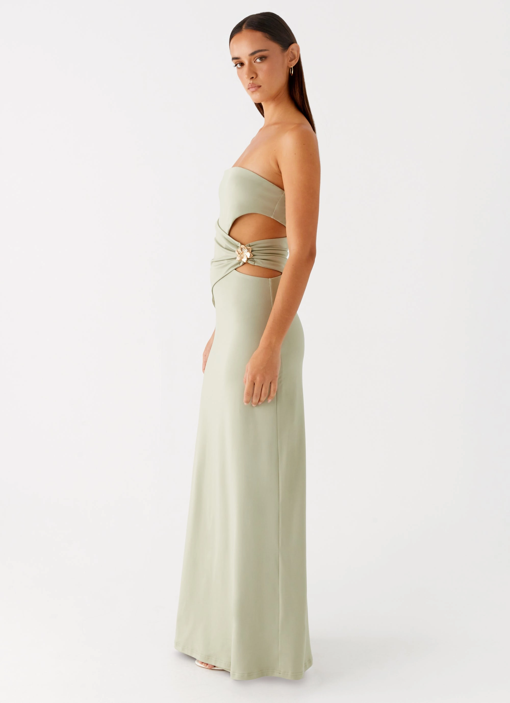 Casual Fit Anetta Maxi Dress - Sage