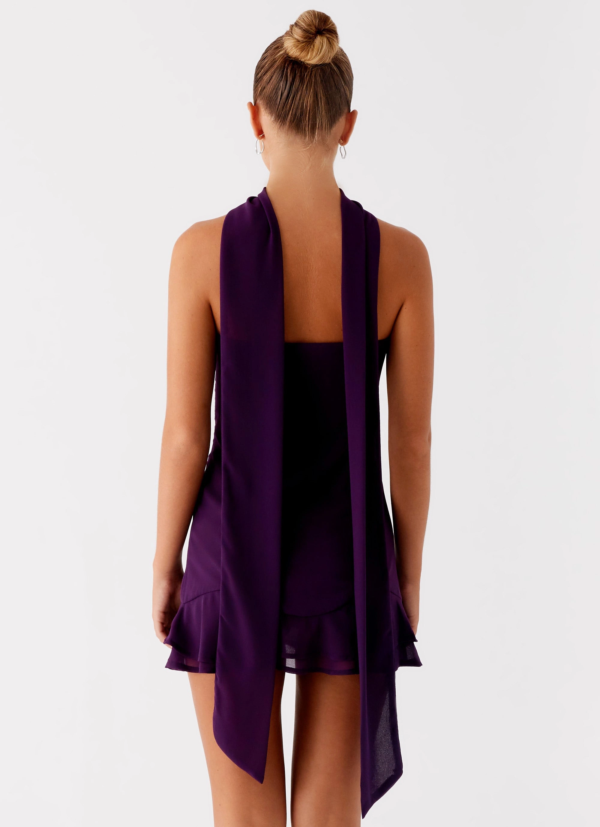Lounge Moment Classic Flow Avenue Mini Dress - Plum