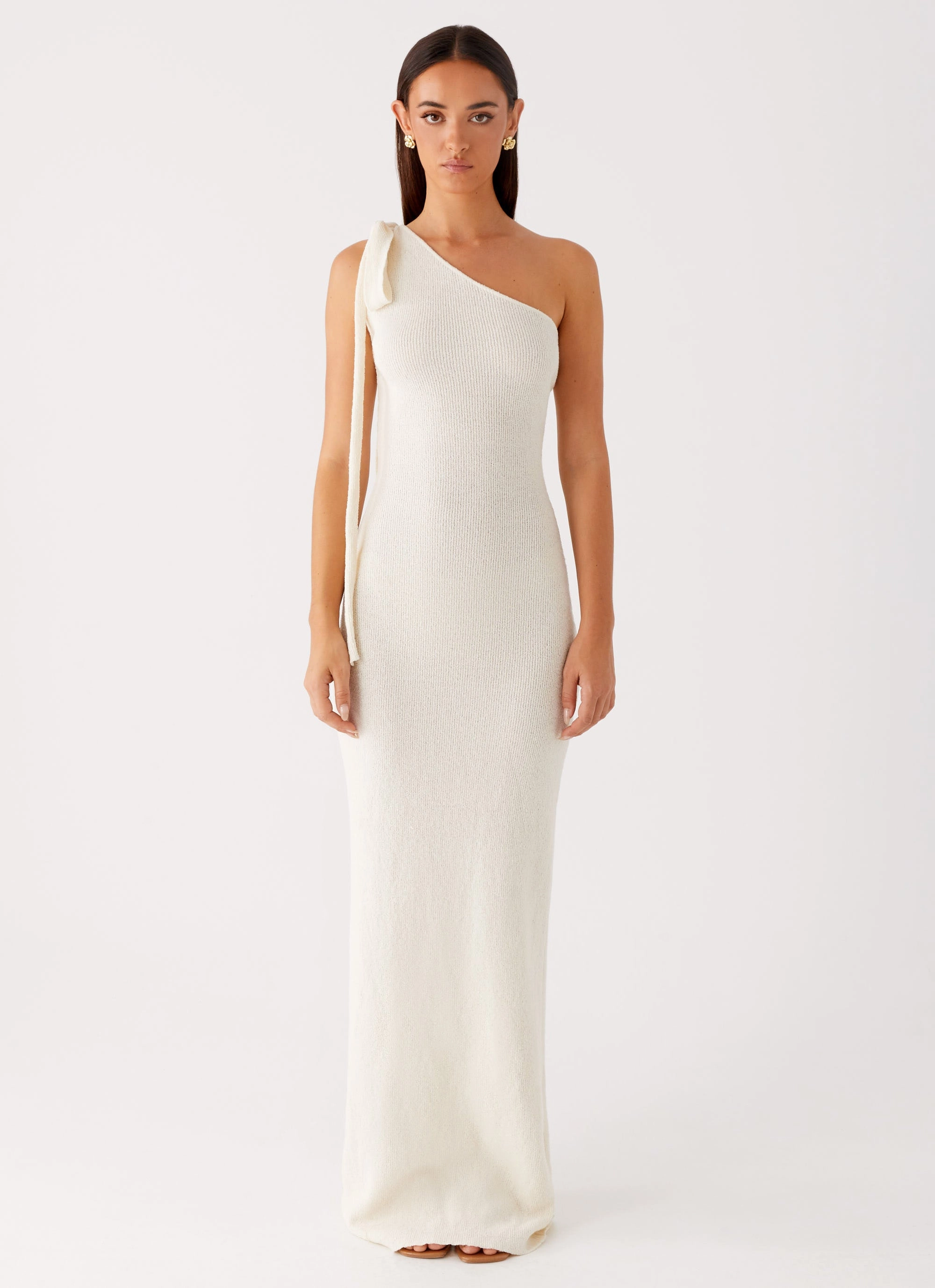 Easton Knit Maxi Dress - White Photo Glow