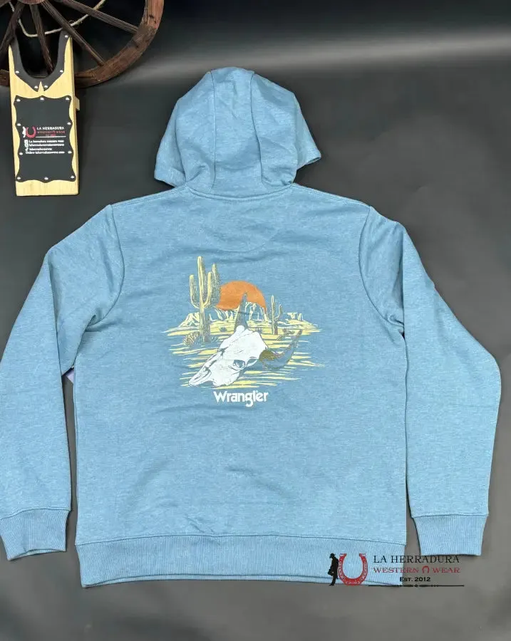 WRANGLER DESERT CACTI PULLOVER MEDIUM BLUE
