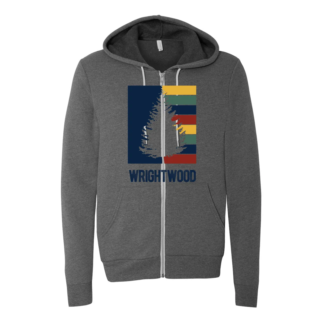 Wrightwood Striped Tree - Zip-up Hoodie